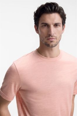Regular-fit T-shirt in a wool blend, Light Pink