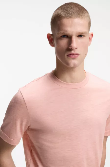 Regular-fit T-shirt in a wool blend