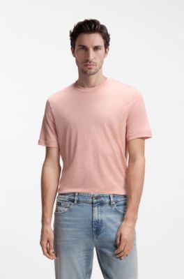 Regular-fit T-shirt in a wool blend, Light Pink