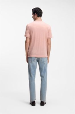 Regular-fit T-shirt in a wool blend, Light Pink