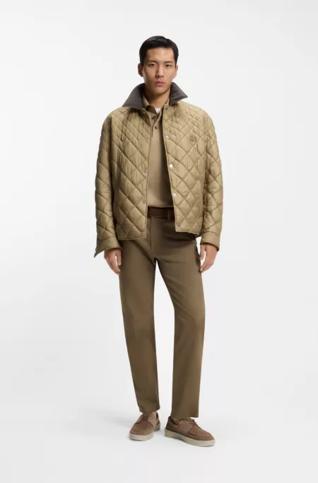 Maine regular-fit trousers in stretch-cotton twill