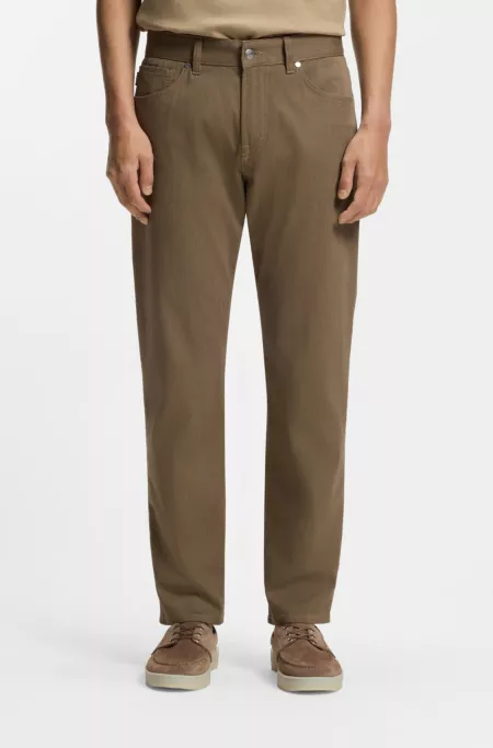 Maine regular-fit trousers in stretch-cotton twill