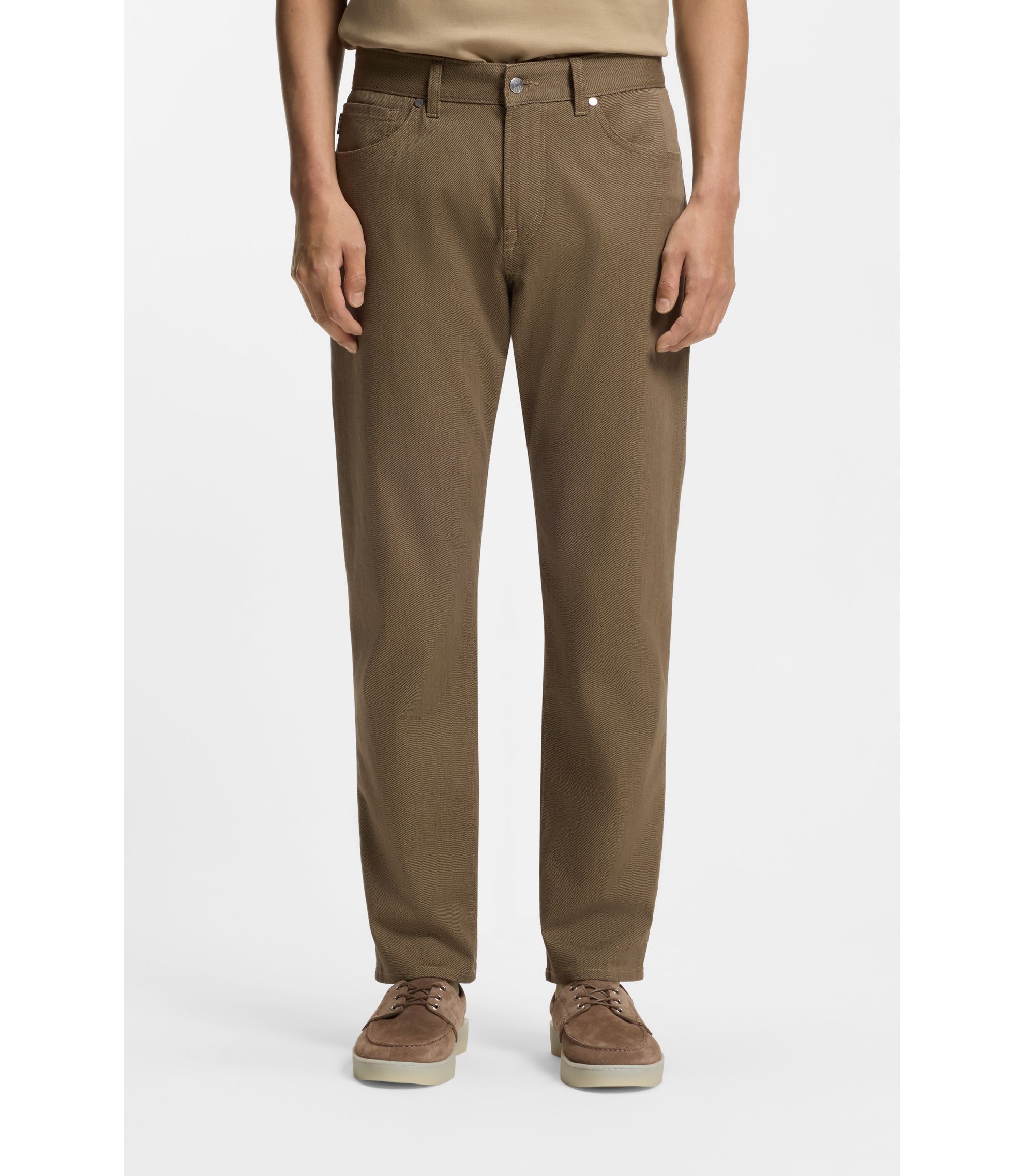 Maine Regular-Fit Hose aus elastischem Baumwoll-Twill