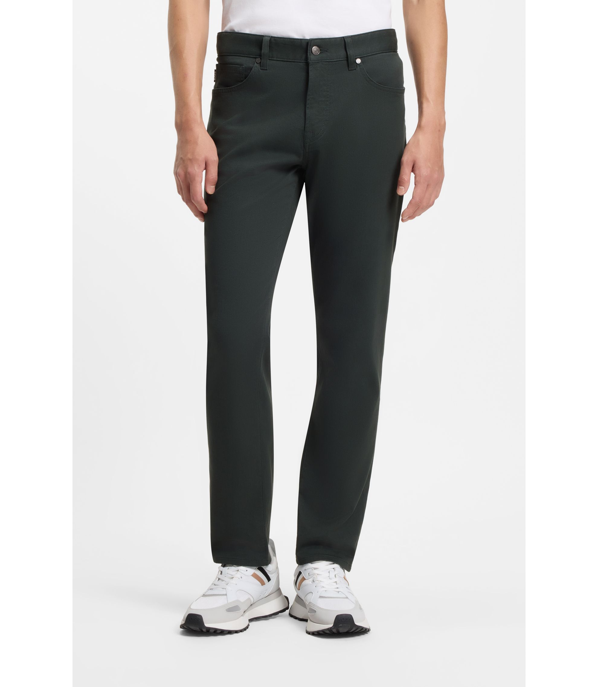 Maine Regular-Fit Hose aus elastischem Baumwoll-Twill