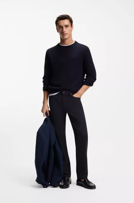 Maine regular-fit trousers in stretch-cotton twill