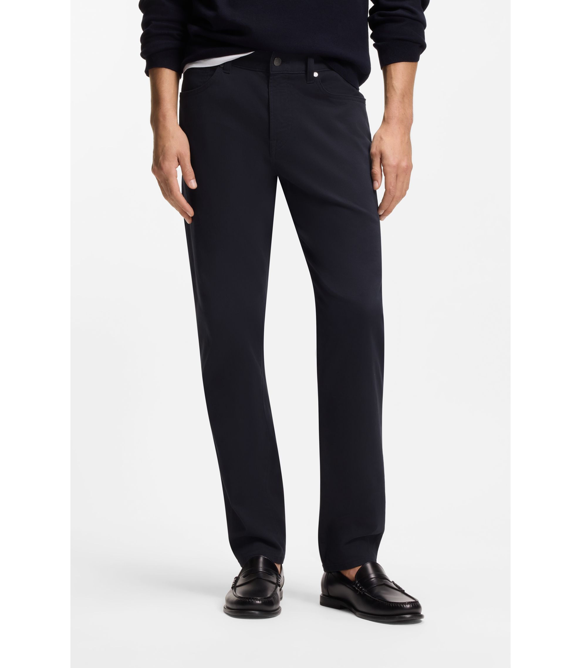 Maine Regular-Fit Hose aus elastischem Baumwoll-Twill