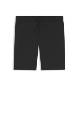 Water-repellent regular-fit shorts in quick-dry twill, Black