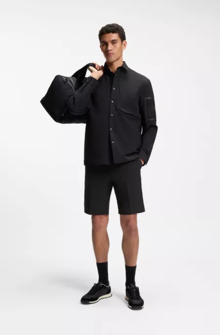 Water-repellent regular-fit shorts in quick-dry twill