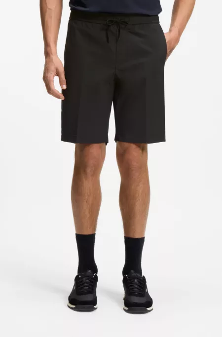 Water-repellent regular-fit shorts in quick-dry twill