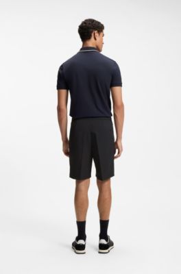 Water-repellent regular-fit shorts in quick-dry twill, Black