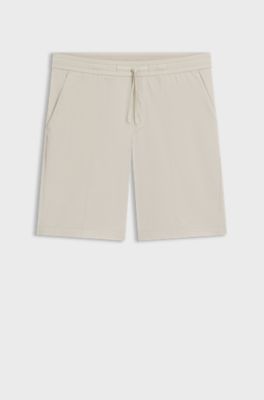 Water-repellent regular-fit shorts in quick-dry twill, Light Beige