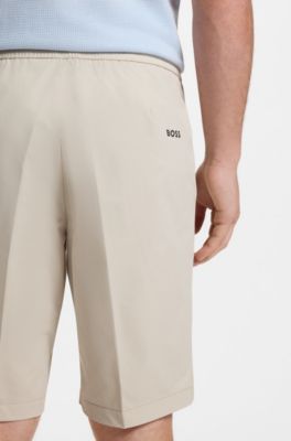 Water-repellent regular-fit shorts in quick-dry twill, Light Beige