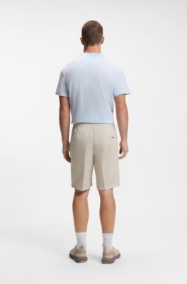 Water-repellent regular-fit shorts in quick-dry twill, Light Beige