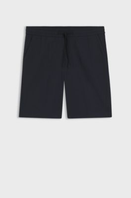 Shorts regular fit idrorepellenti in twill ad asciugatura rapida, Blu scuro