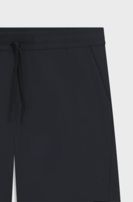 Waterafstotende regular-fit shorts van sneldrogend twill, Donkerblauw