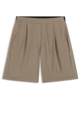 Boss Water-repellent shorts in micro-waffle fabric herr – bild 4