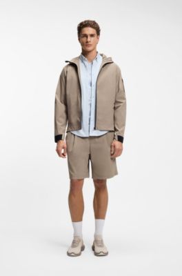 Water-repellent shorts in micro-waffle fabric, Beige
