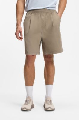 Water-repellent shorts in micro-waffle fabric, Beige