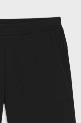 Cotton-blend shorts with reflective graphic, Black