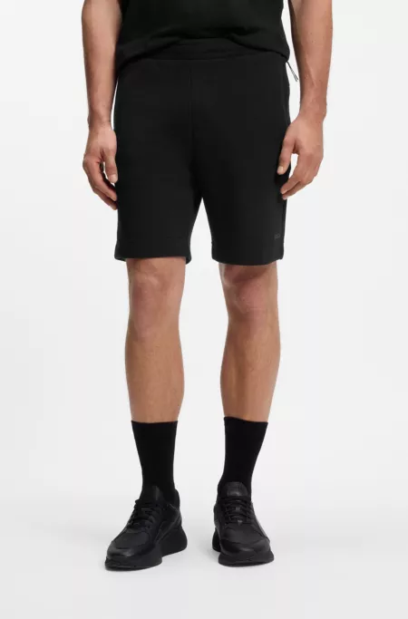 Cotton-blend shorts with reflective graphic