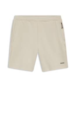 Cotton-blend shorts with reflective graphic 1