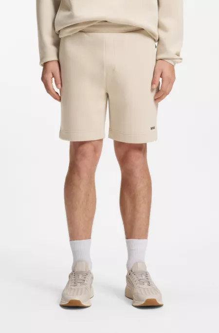 Cotton-blend shorts with reflective graphic