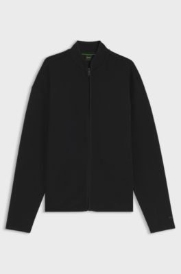 Cotton-blend sweatshirt with reflective graphic, Black