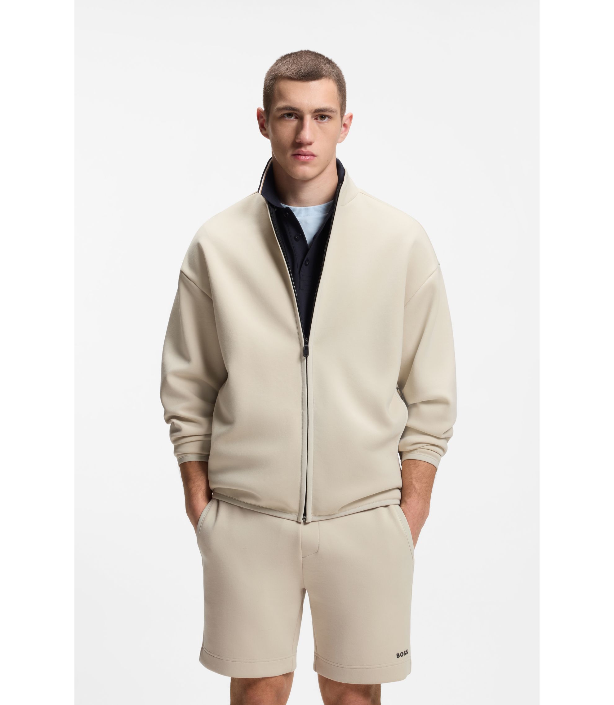 Sweatshirt aus Baumwoll-Mix mit reflektierender Grafik