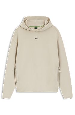 Hoodie van een katoenmix met reflecterende graphic