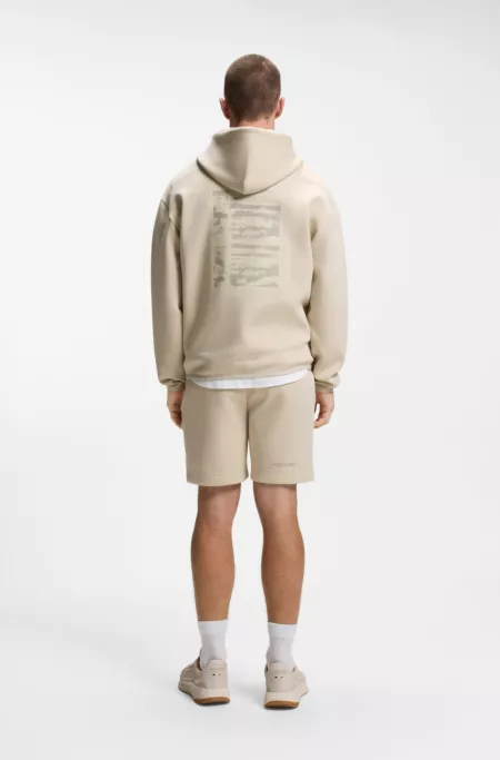 Hoodie aus Baumwoll-Mix mit reflektierender Grafik