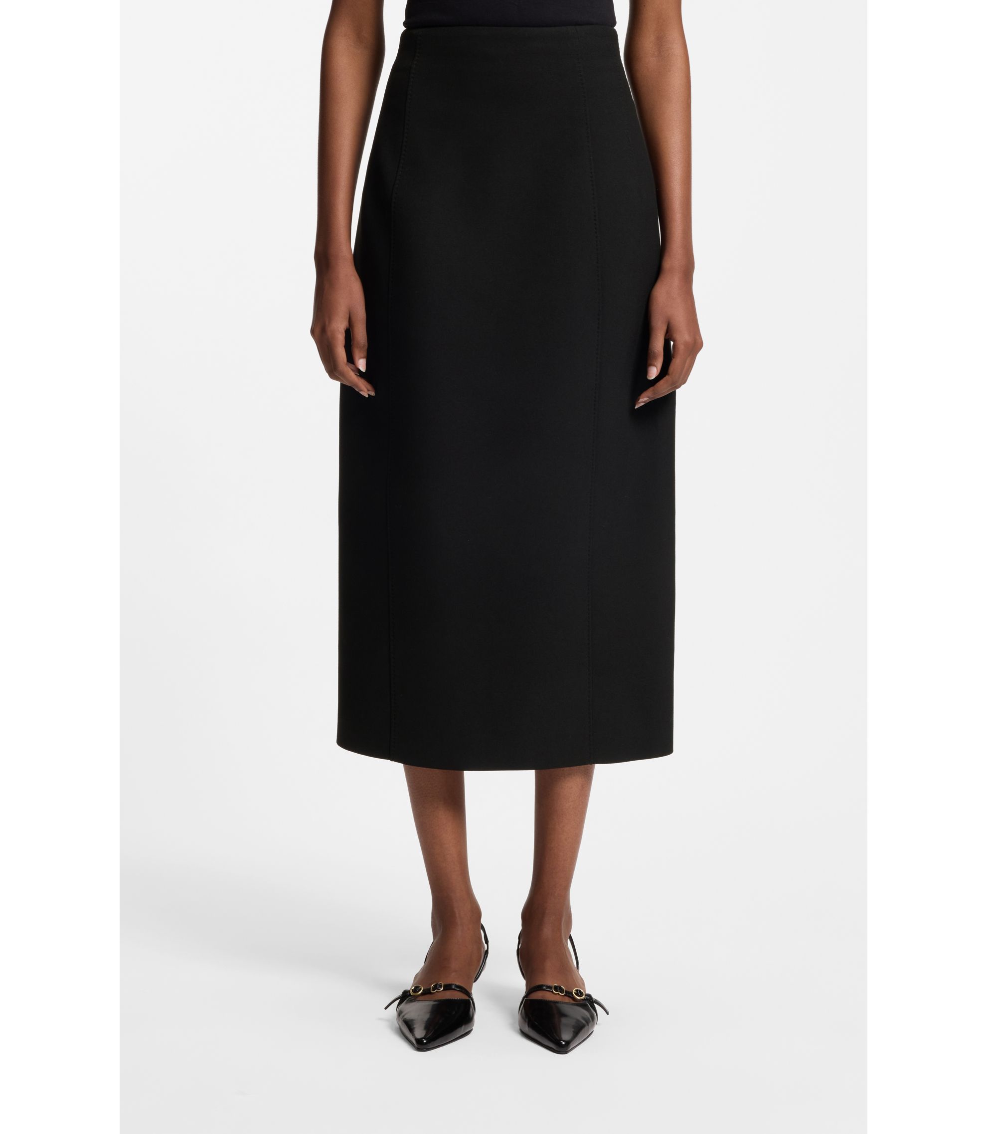 Bleistiftrock aus Stretch-Twill