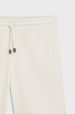 Shorts in Italian-made cotton and linen, Natural