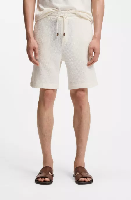 Shorts in Italian-made cotton and linen