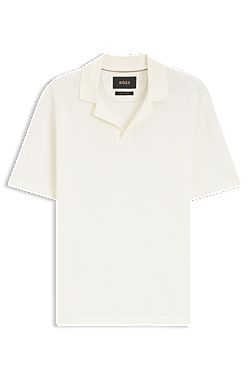 Polo shirt in Italian-made cotton and linen
