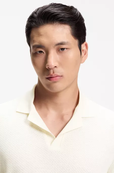 Polo shirt in Italian-made cotton and linen