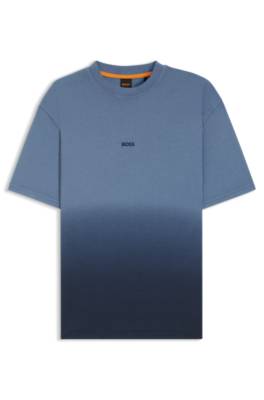 Cotton-jersey T-shirt with degradé effect 1