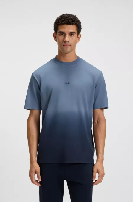 T-shirt en jersey de coton avec effet dégradé