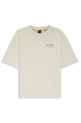 Cotton-jersey T-shirt with printed artwork 1