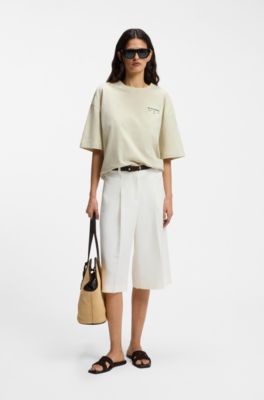 Cotton-jersey T-shirt with printed artwork, Light Green