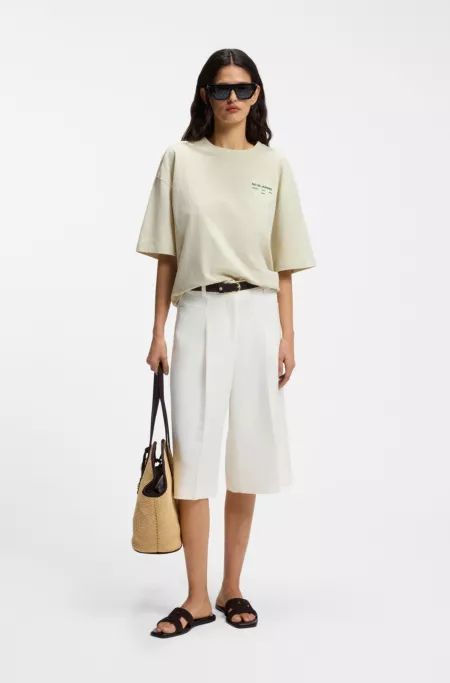 Cotton-jersey T-shirt with printed artwork