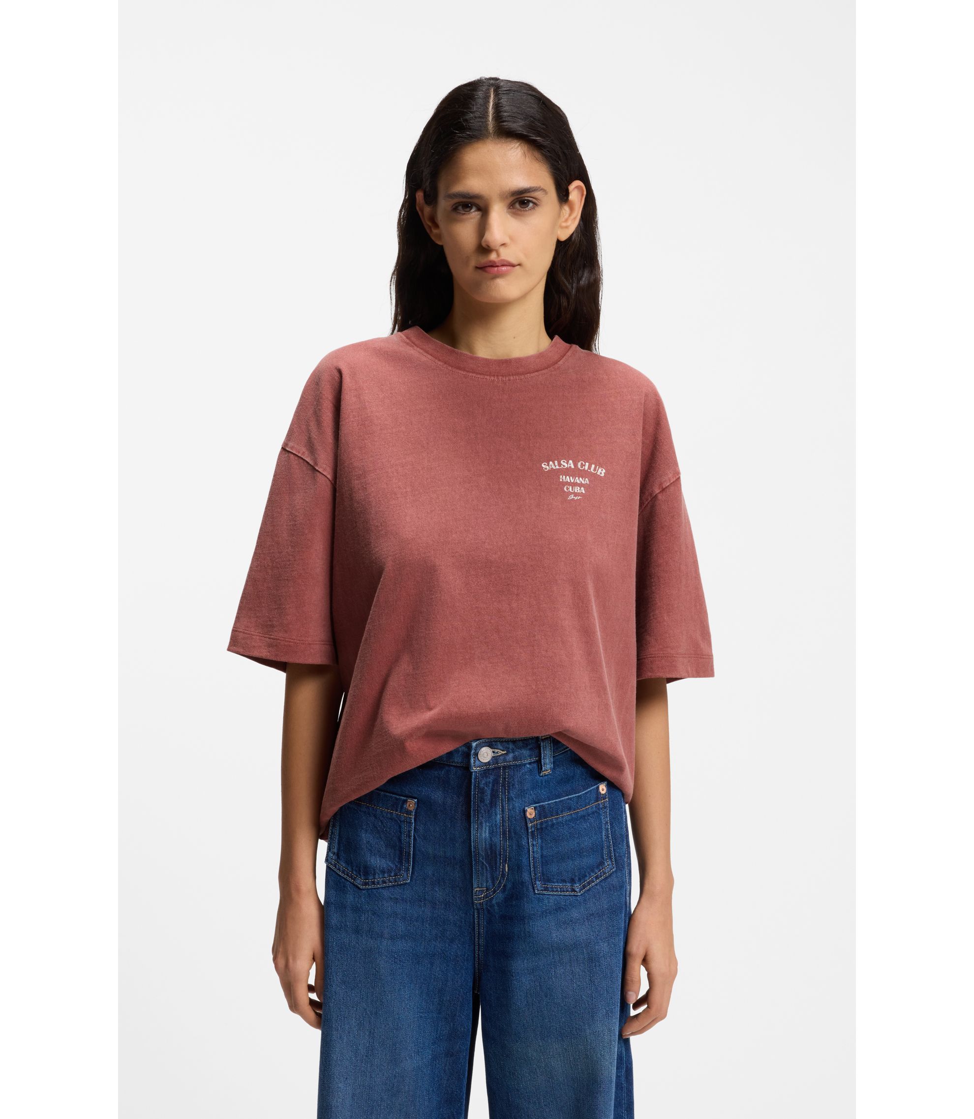 T-Shirt aus Baumwoll-Jersey mit Artwork-Print