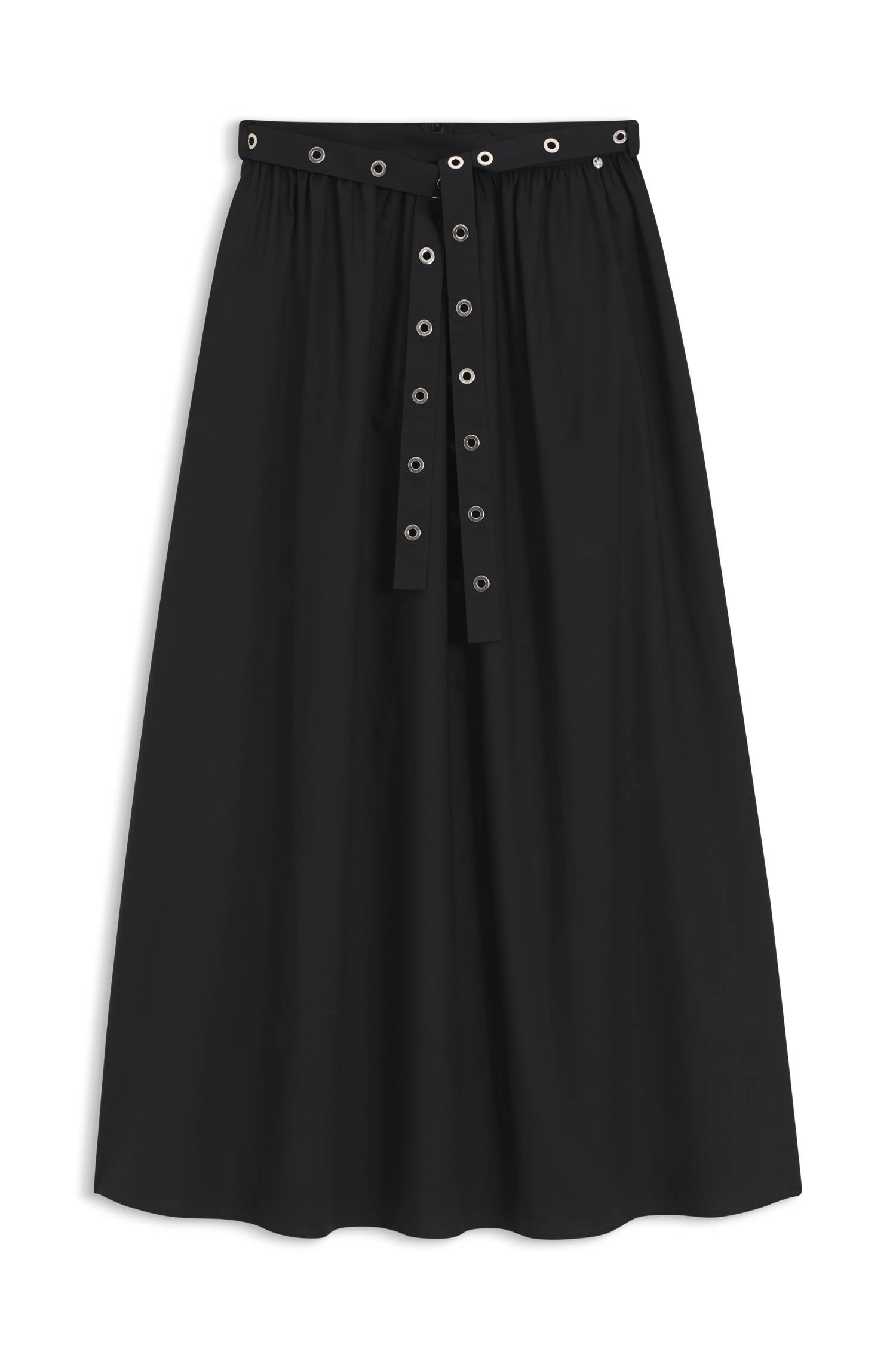 Boss Maxi skirt in cotton poplin with eyelet belt kjolar dam – bild 4