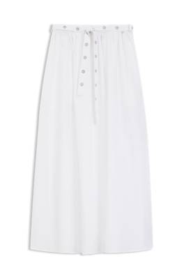 Boss Maxi skirt in cotton poplin with eyelet belt maxikjolar dam – bild 4