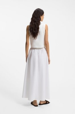 Boss Maxi skirt in cotton poplin with eyelet belt maxikjolar dam – bild 2