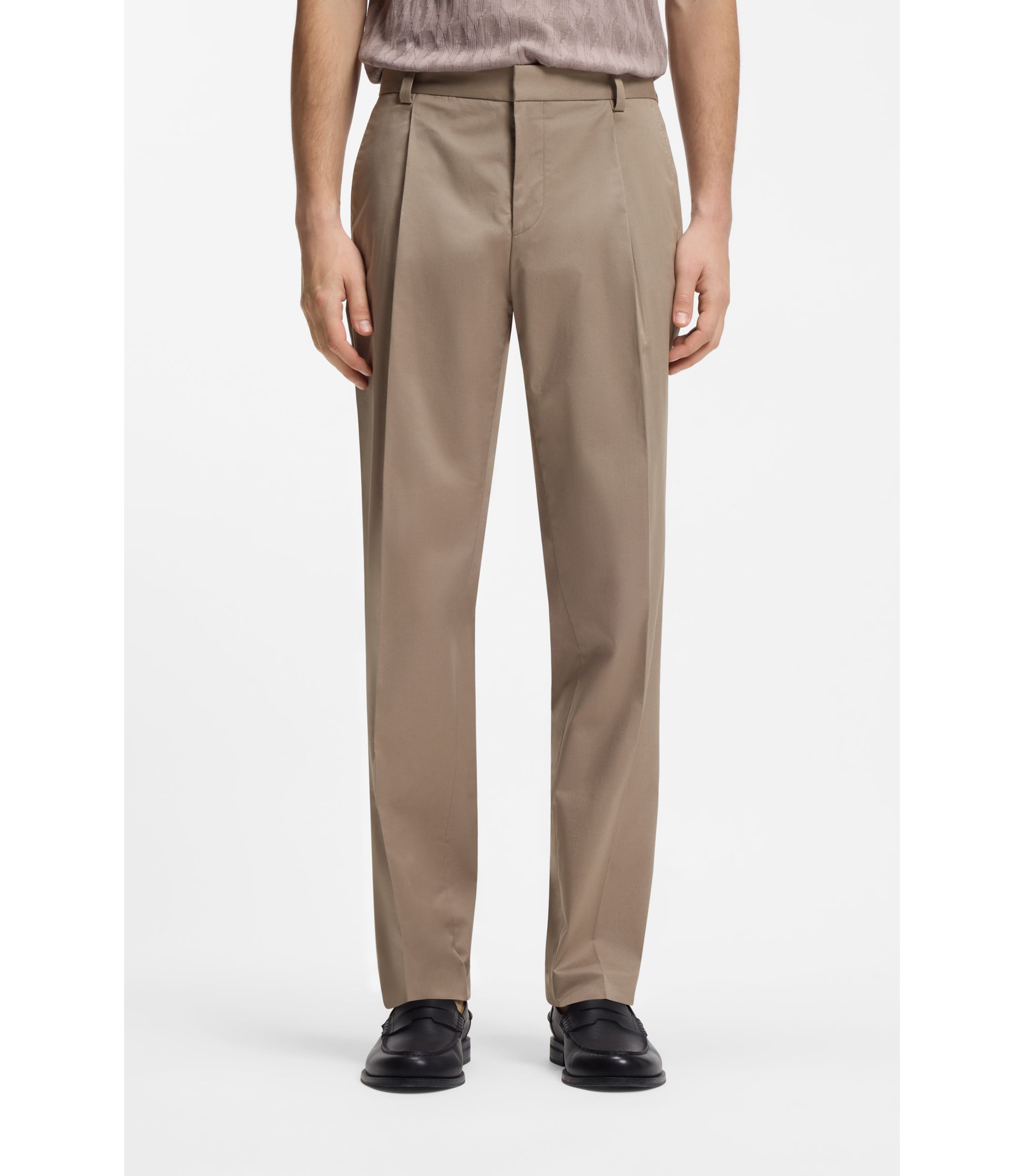 Slim-Fit Hose aus Stretch-Baumwolle mit Paper-Touch