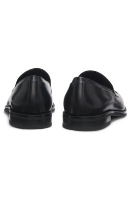 Mocassini penny in pelle liscia, Nero