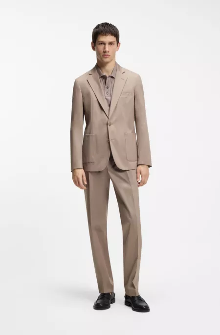 Slim-fit jacket in stretch cotton