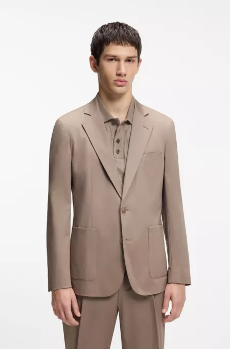 Slim-fit jacket in stretch cotton