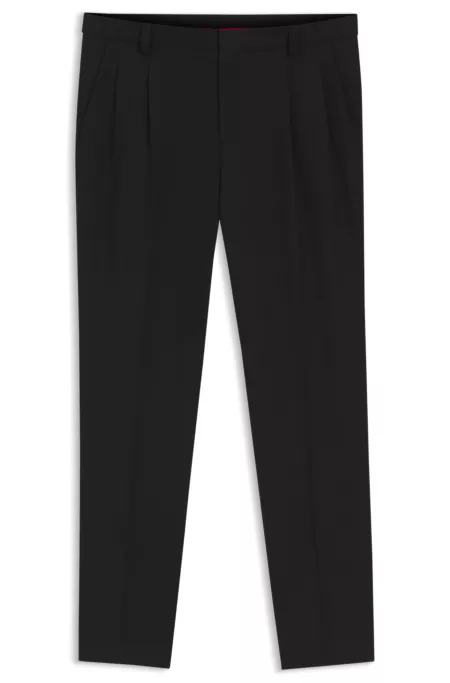 Extra-slim-fit trousers in wool-blend twill