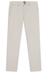 Slim-fit chinos in stretch twill, Light Grey